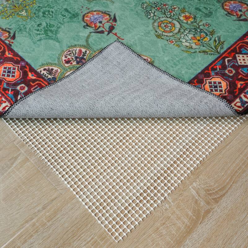 Non-Slip Gripper Mat Floor Protector Indoor Area Rug Pad - Beige - 3'X 2'