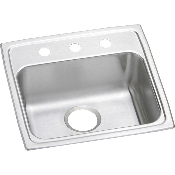 Elkay LRAD191955 Lustertone 19-1/2" Drop In Single Basin Stainless. Opens flyout.