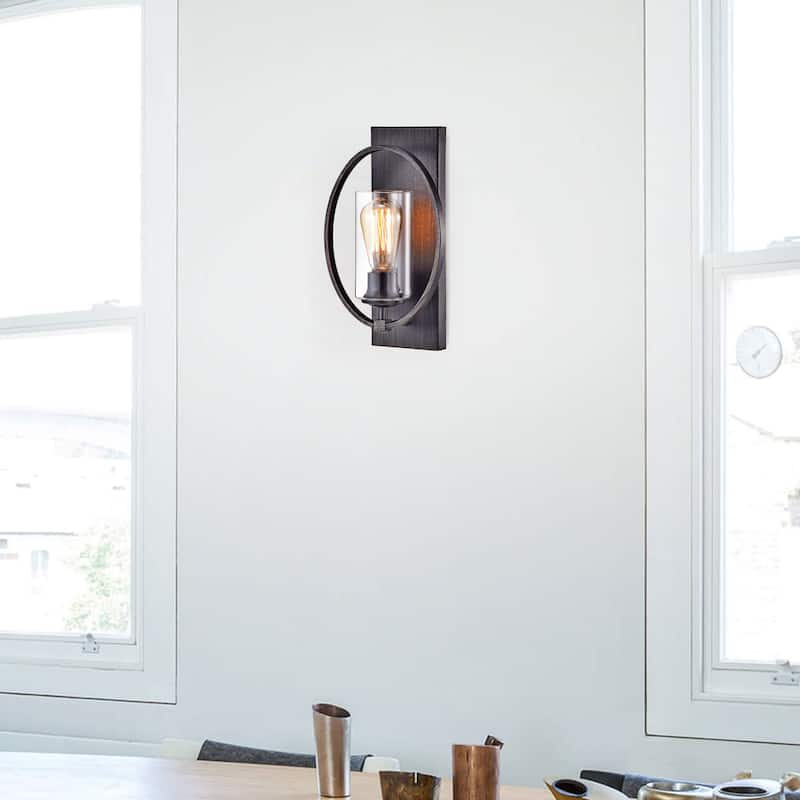 Anastasia Single Light Wall Sconce with Clear Glass Shade