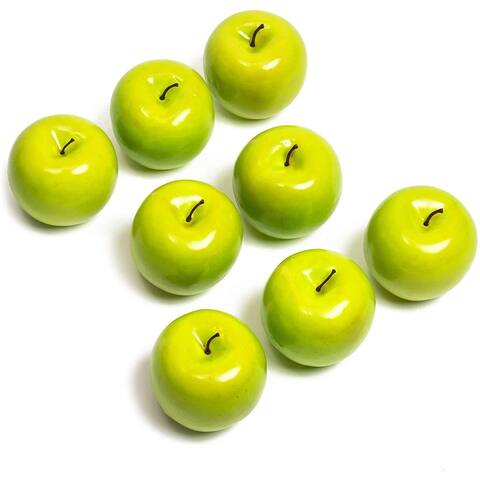 Juvale Artificial Apple(8 Pack),3x3x2.7Inch - Green - 2.7 Inches
