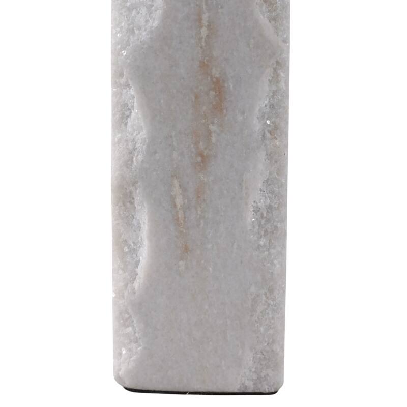 Marble Stone Candle Holder Cylindrical Taper Sleek Sculptural Design
