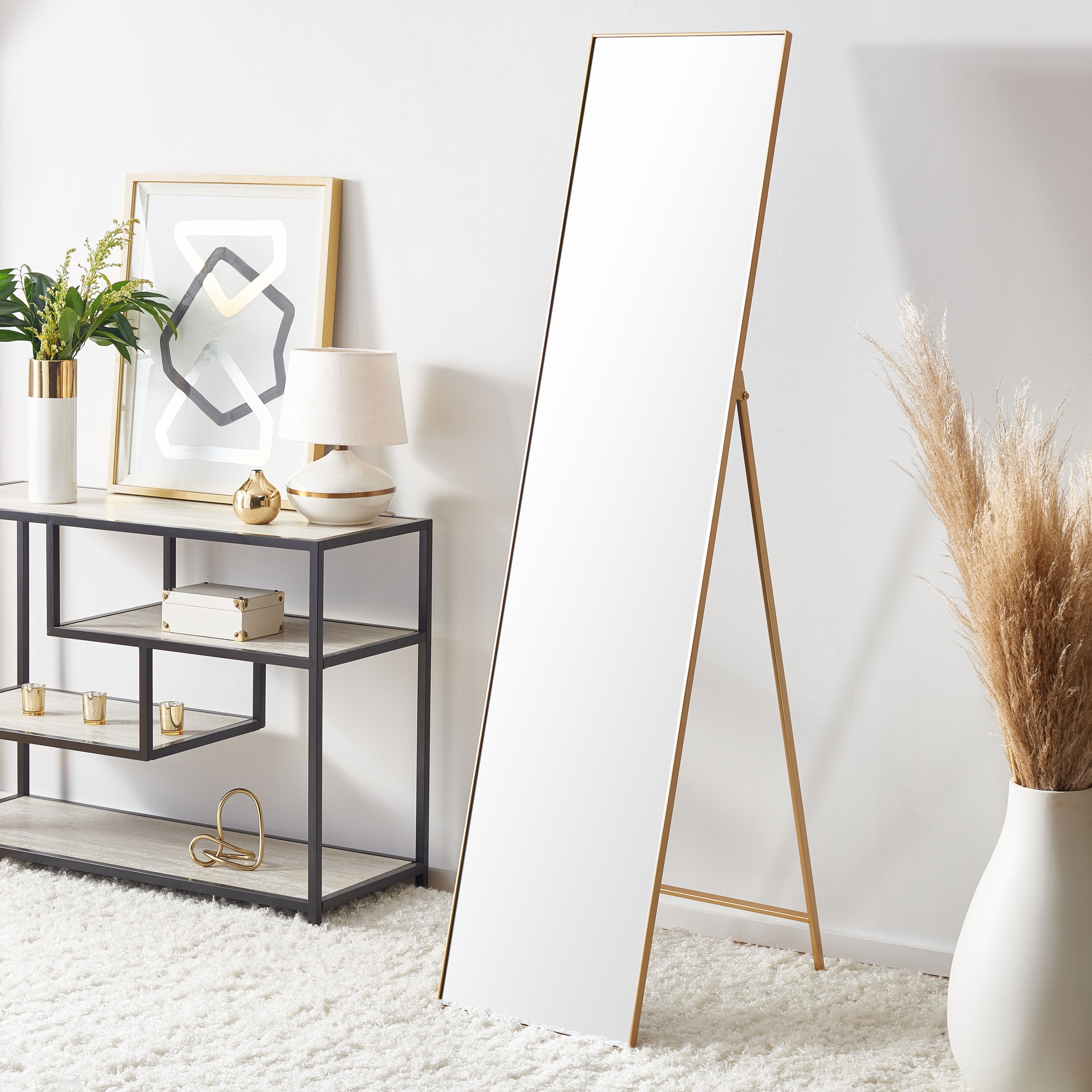 SAFAVIEH Brittnay Glam Rectangular Wall Mirror, 16 x 69-Inch