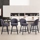 preview thumbnail 8 of 7, HOMYKA Swivel Bar Stool with Wood Legs Set of 4 - N/A