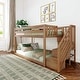 preview thumbnail 14 of 42, Max and Lily Twin over Twin Low Bunk Bed with Staircase Pecan