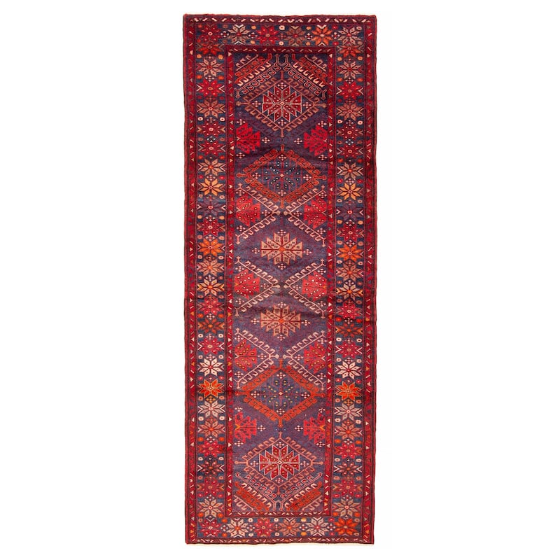ECARPETGALLERY Hand-knotted Anadol Navy Wool Rug - 3'5 x 9'8 - Dark Navy - 3'5 x 9'8