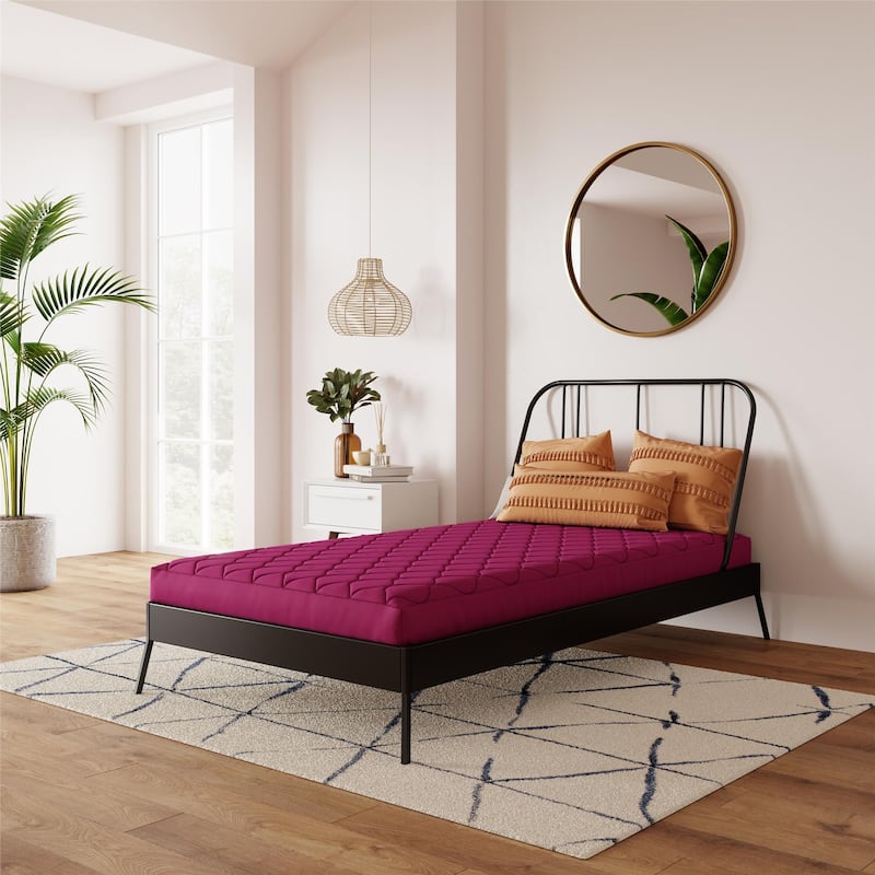 DHP Dana 6 Inch Quilted Mattress with Removable Cover and Thermobonded Polyester Fill