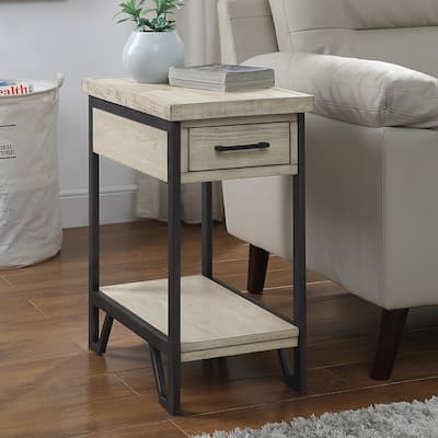 Mingard Rustic 20-inch Wood 1-Shelf and 1-Drawer Side Table by Furniture of America