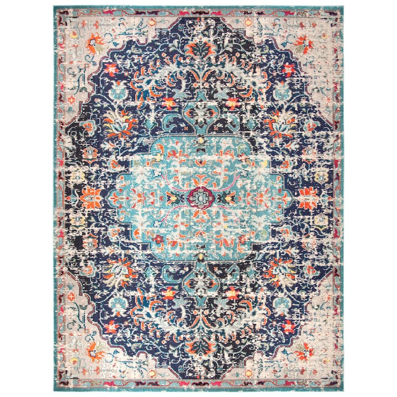 SAFAVIEH Madison Sabire Boho Medallion Distressed Rug