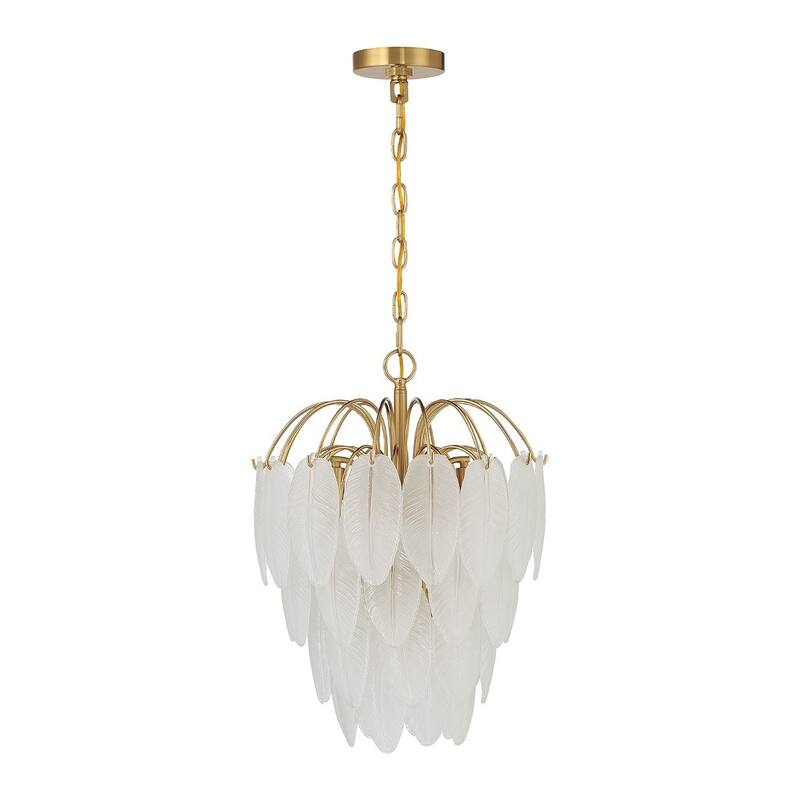 Warm Brass Five Light Chandelier from the Boa Collection - Warm Brass