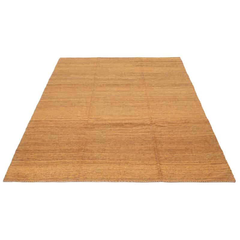 ECARPETGALLERY Flat-Weave Ankara FW Brown Wool Kilim - 8'0 x 10'8