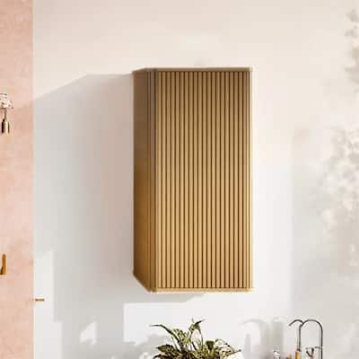 Striped Brushed Floating Bathroom Floating Side Cabinet,Wall-Mounted