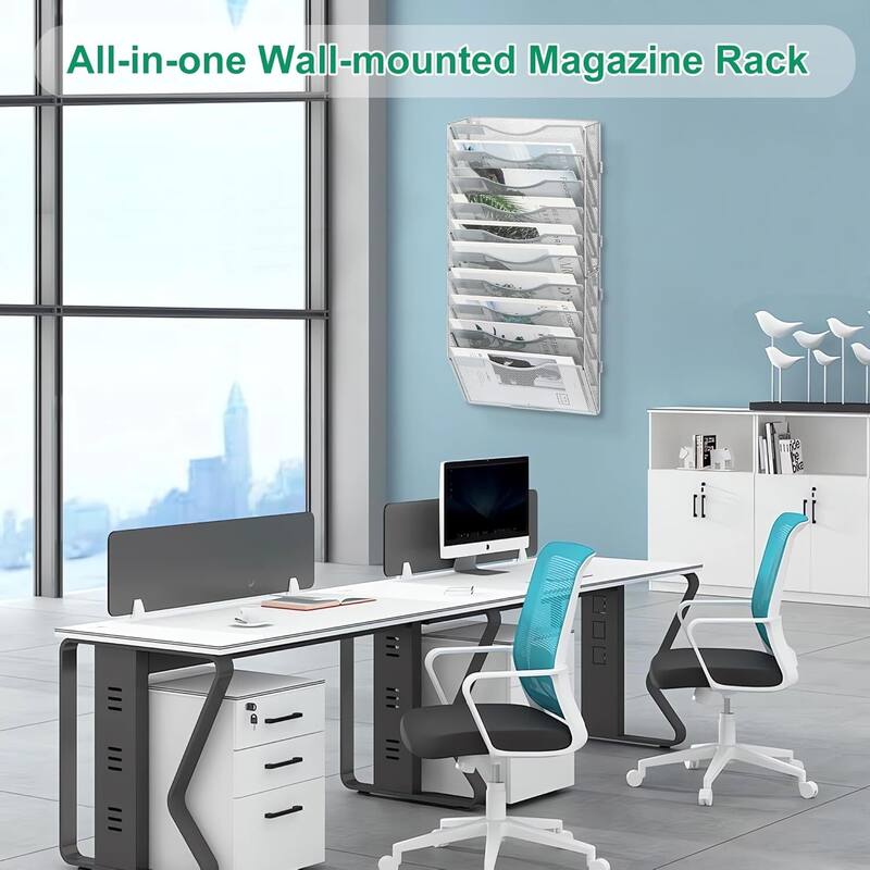 Hanging Wall File Holder, Paper Storage Organizer