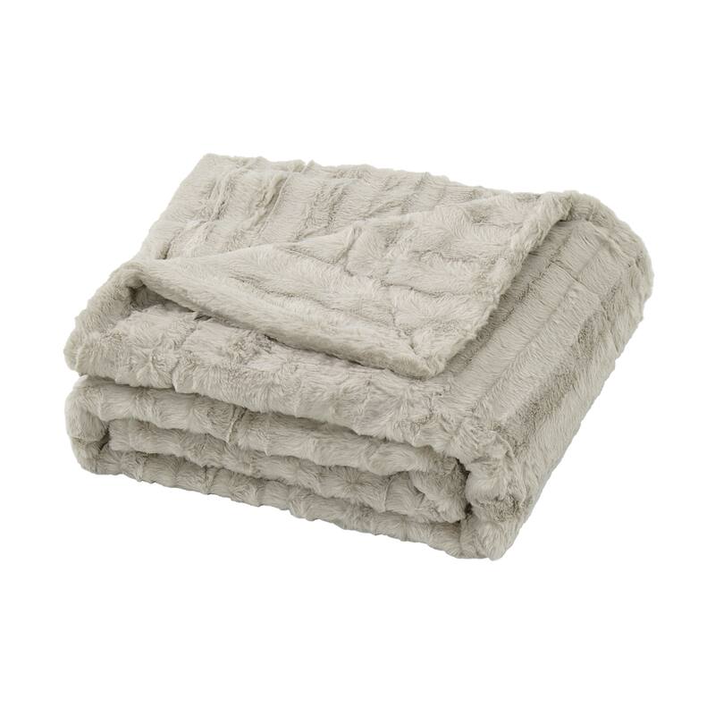 Oversized Derby Double Sided Fauxfur Throw