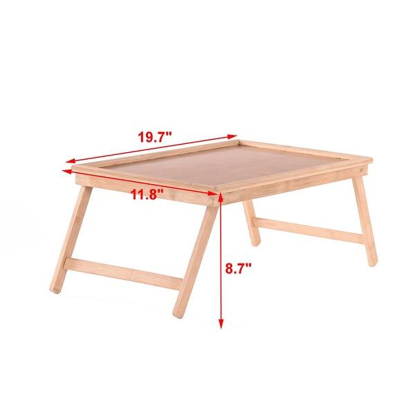Bamboo Tray With Foot Tray Portable Tray Bed Tray Multifunctional
