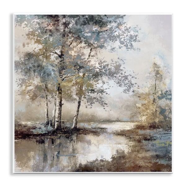 Stupell Meandering River Landscape Wall Plaque Art Design By T.C. Chiu ...