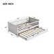 preview thumbnail 4 of 12, Wood Twin Size Platform Bed with Trundle, Trundle Bed with Guardrail for Toddler,Child,White