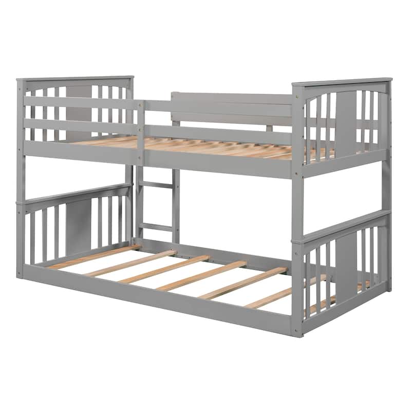 Wooden Bunk Bed with Ladder