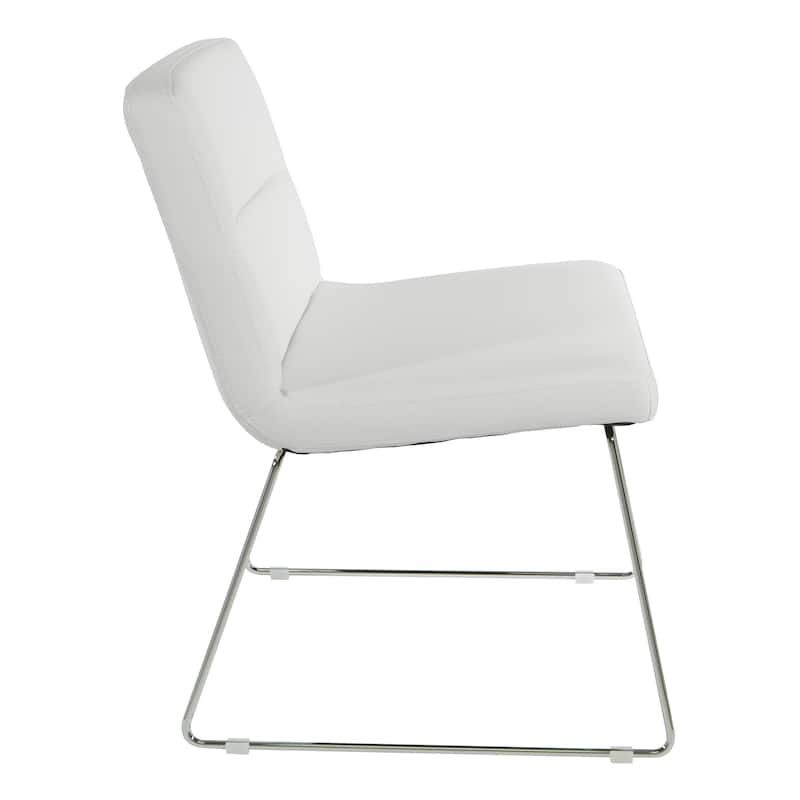 Thompson Upholstered Lounge Chair with Chrome Base