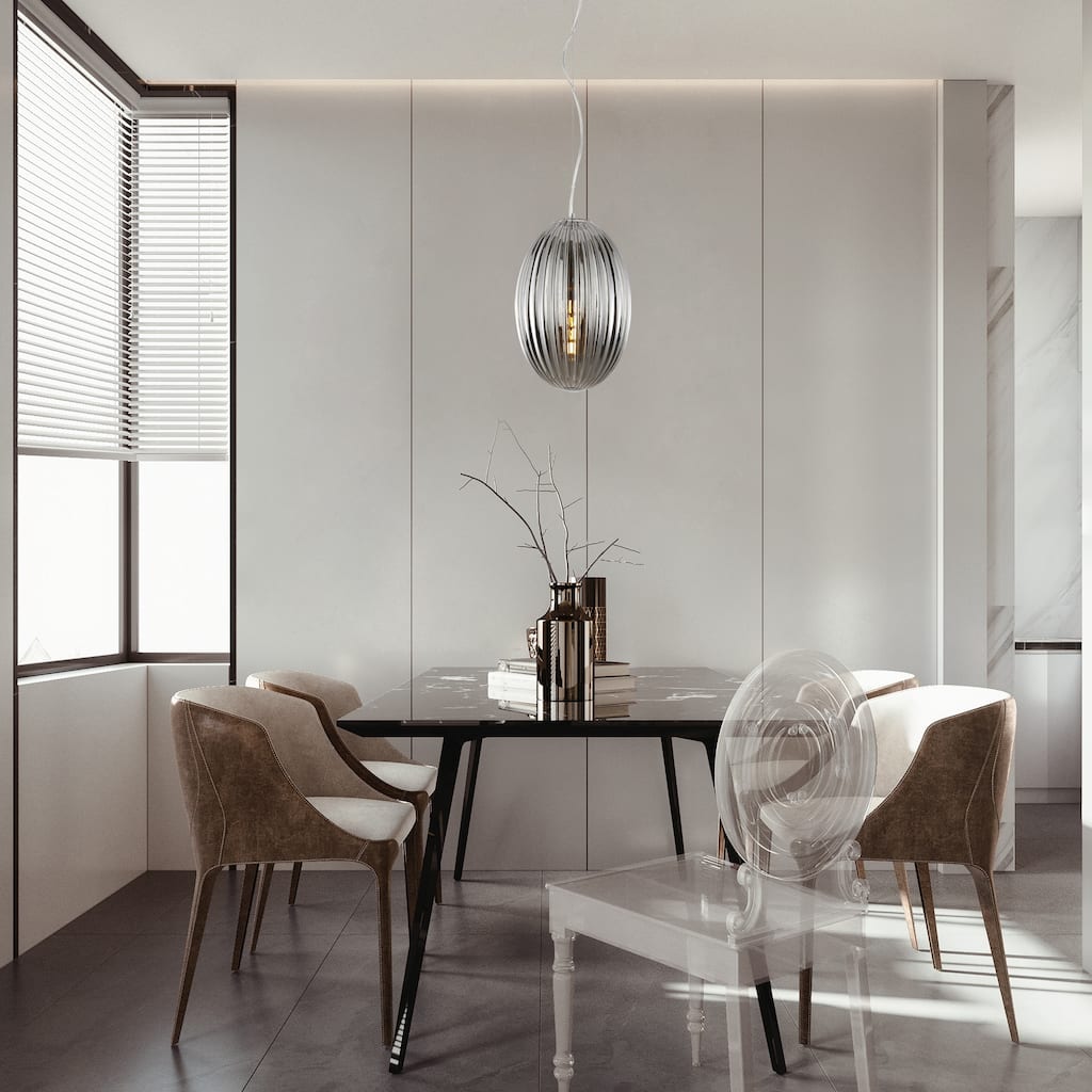 Light Society Opal 12" Glass Pendant Light