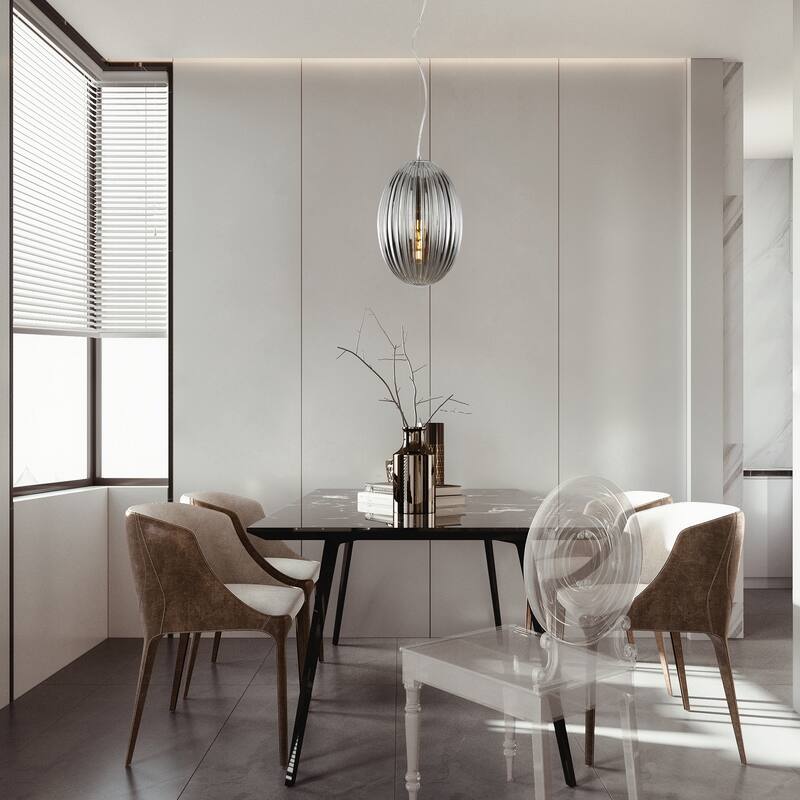 Light Society Opal 12" Glass Pendant Light