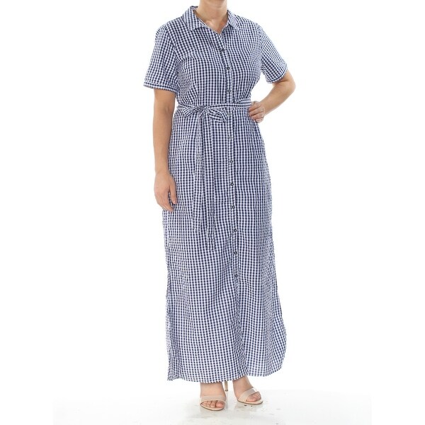 short sleeve maxi shirt dress