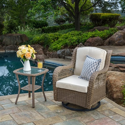 Rio Vista Outdoor Wicker Swivel Glider Chair Set (2-Piece)