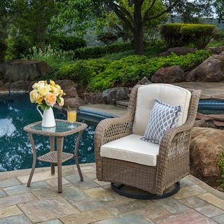 Rio Vista Outdoor Wicker Swivel Glider Chair Set (2-Piece)
