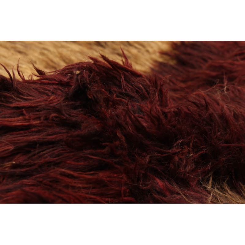 ECARPETGALLERY Hand-knotted Finest Peshawar Ziegler Burgundy Wool Rug - 4'5 x 6'0