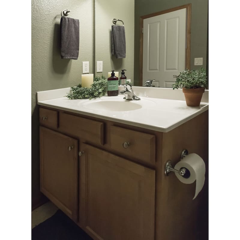 Design House Cultured Marble Vanity Top 37-Inch Single Bowl Sink