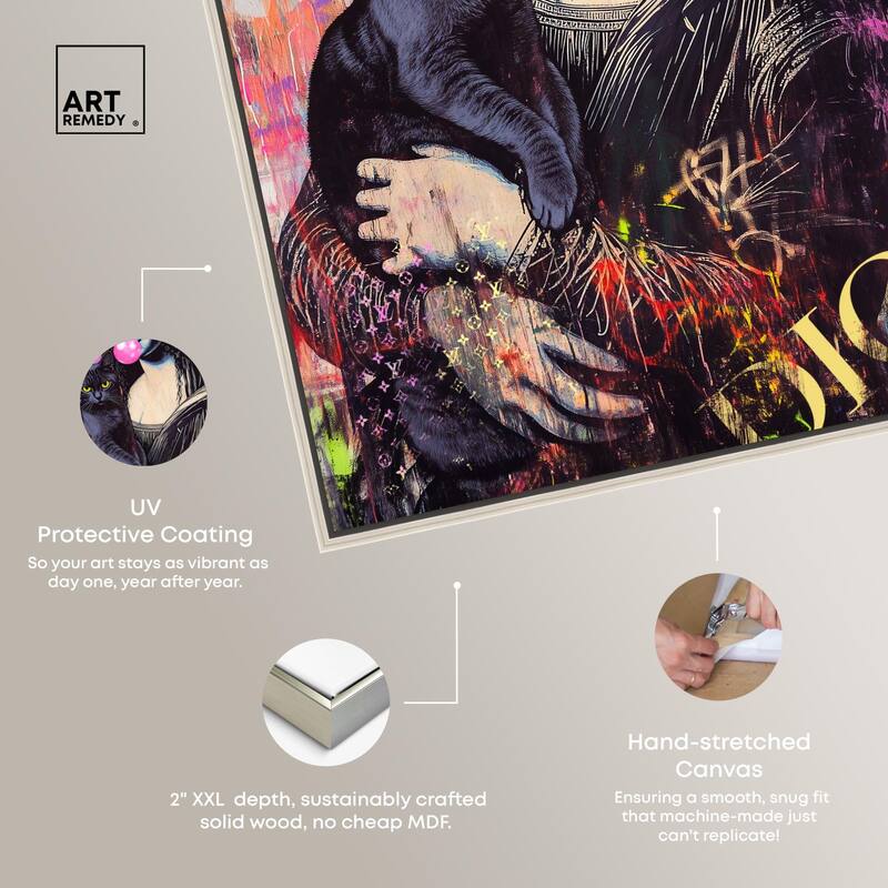 Classical Gal and Her Companion Canvas by Art Remedy
