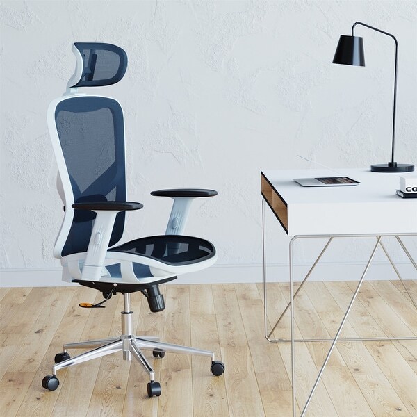 High Back Executive Mesh Office Chair with Headrest Lumbar