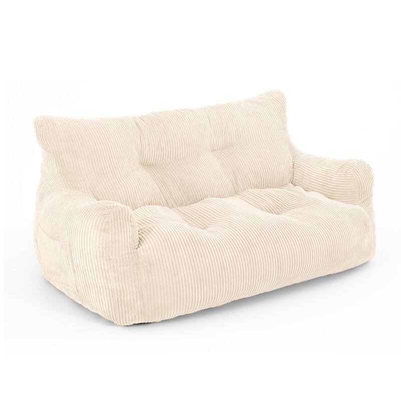 Pamapic Bean Bag Chair, Double Seater Corduroy Lazy Sofa