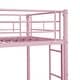 preview thumbnail 10 of 11, Industrial Minimalist Modern Style Twin Over Twin Metal Bunk Bed