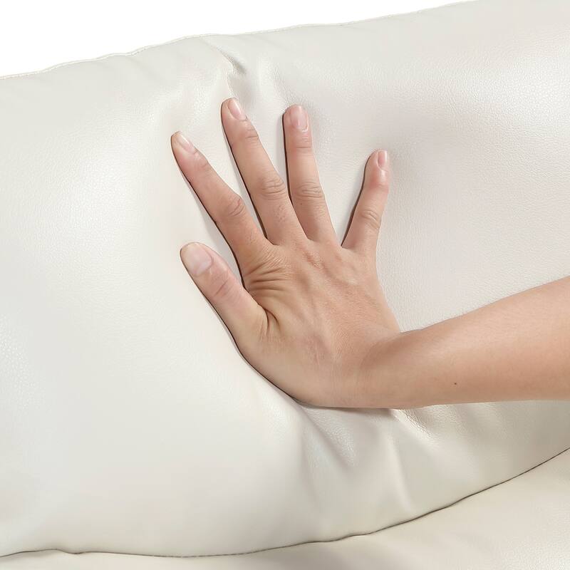 Centralia 71" Faux Leather Manual Double Reclining Sofa with Pocket