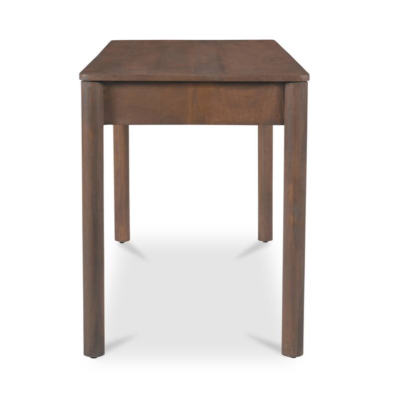 NADAAL STUDIOS Thalen Desk, Mango Wood with Sculptural Round Legs, Vintage Brown