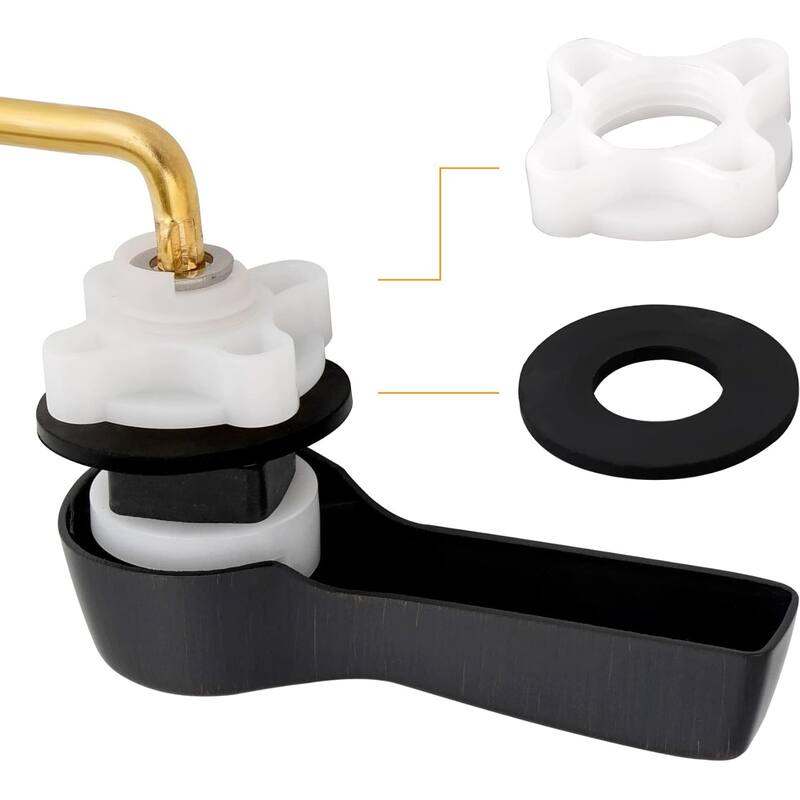 Universal Toilet Flush Tank Lever Kit, Side Mount Handle with Stainless Steel Flapper Chains, Chrome Finish