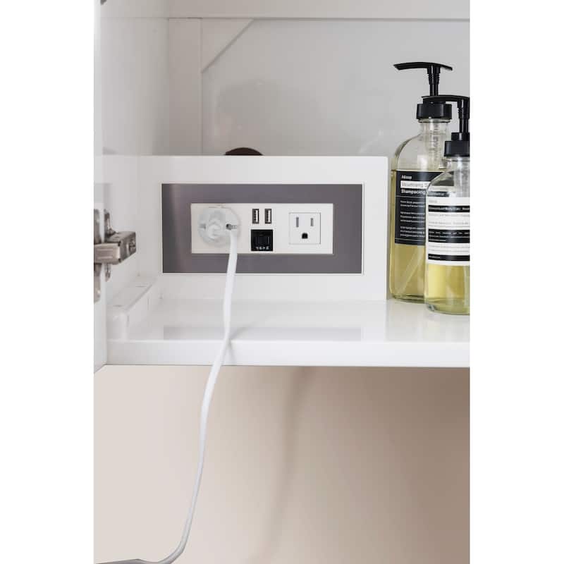 James Martin Vanities Mercer Island 48" Single Vanity, Glossy White with Radiant Gold Hardware