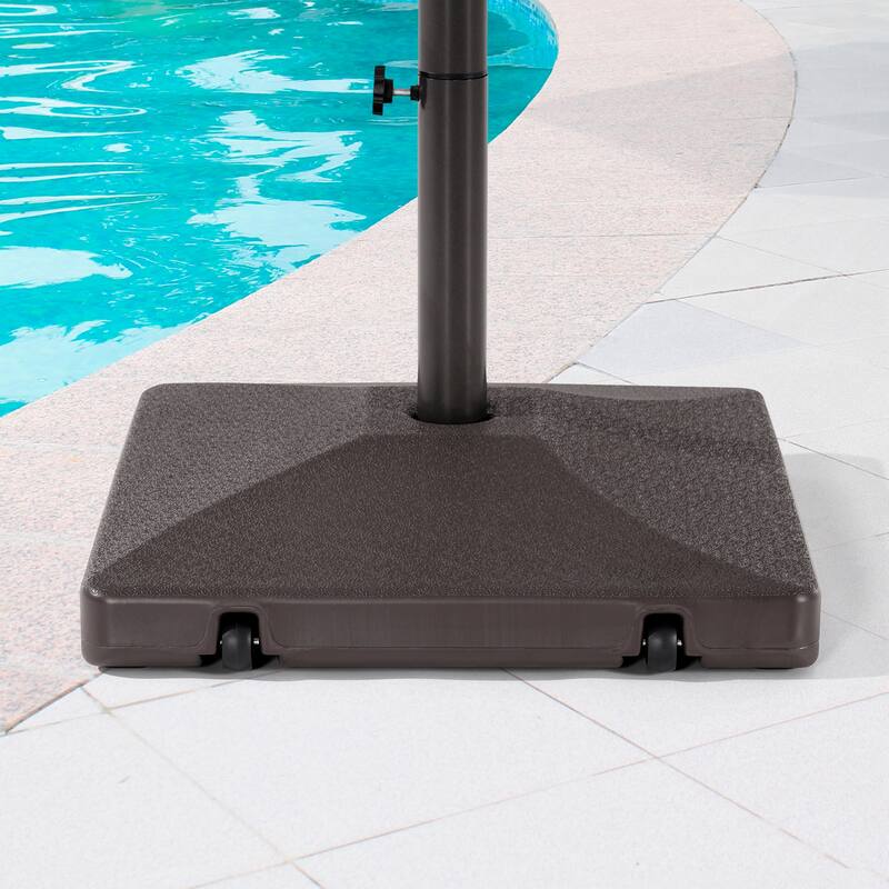 LIVOOSUN 57-90LBS HDPE Plastic Patio Market Umbrella Base