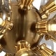 preview thumbnail 35 of 56, 18-Light Cluster Blue Glass Bubble Chandelier - 25in Wide Gold