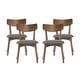 preview thumbnail 92 of 170, Chazz Mid-Century Modern Upholstered Rubberwood Dining Chairs (Set of 2/4) by Christopher Knight Home