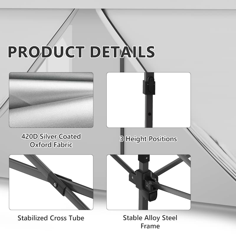 Ainfox 10x20 Heavy Duty Pop up Canopy Tent,Outdoor Shade Instant Folding Event Gazebo with Wheeled Bag