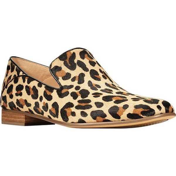 clarks leopard loafers
