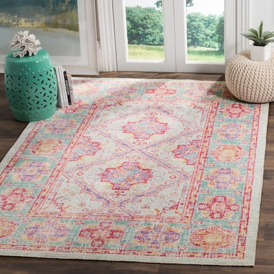 SAFAVIEH Windsor Janita Cotton/ Polyester Distressed Rug