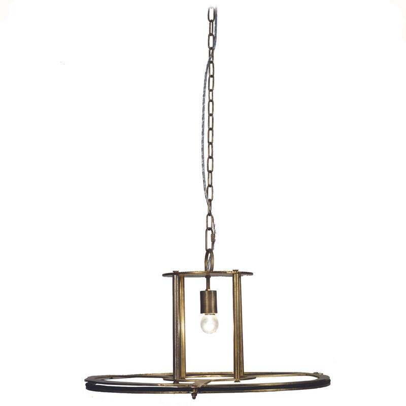 1 Light Pendant finished in Antiqued Brass - 13 x 26 x 26