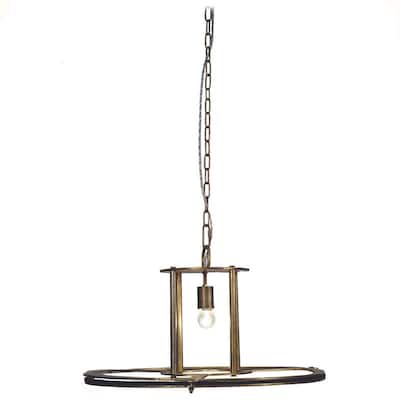 1 Light Pendant finished in Antiqued Brass - 13 x 26 x 26