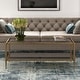preview thumbnail 24 of 33, Hera 45'' Wide Rectangular Coffee Table with Mirror Shelf