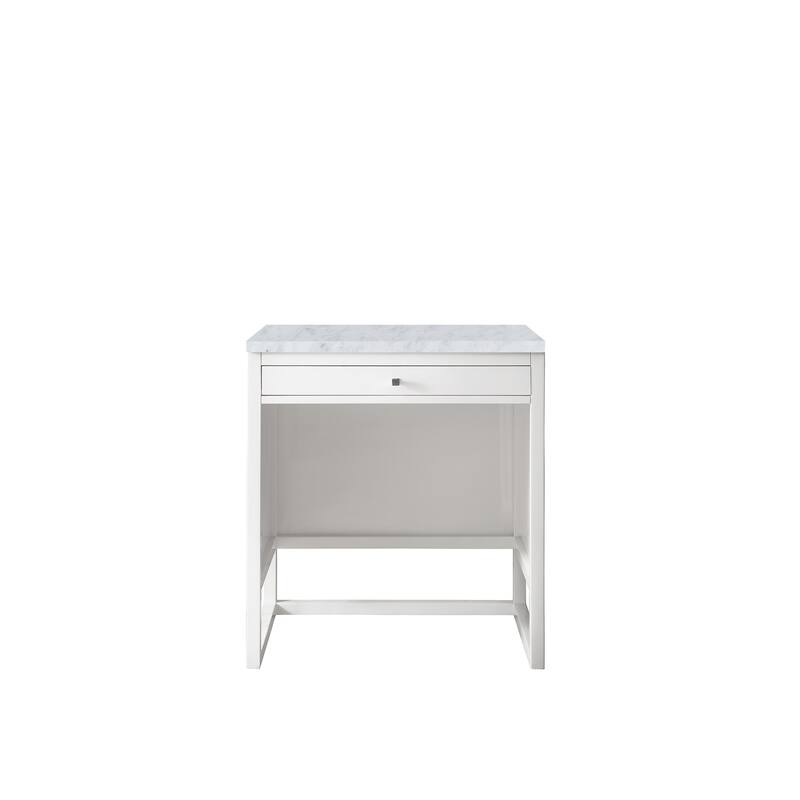 James Martin Vanities Athens 30" Countertop Unit (Makeup Counter), Glossy White