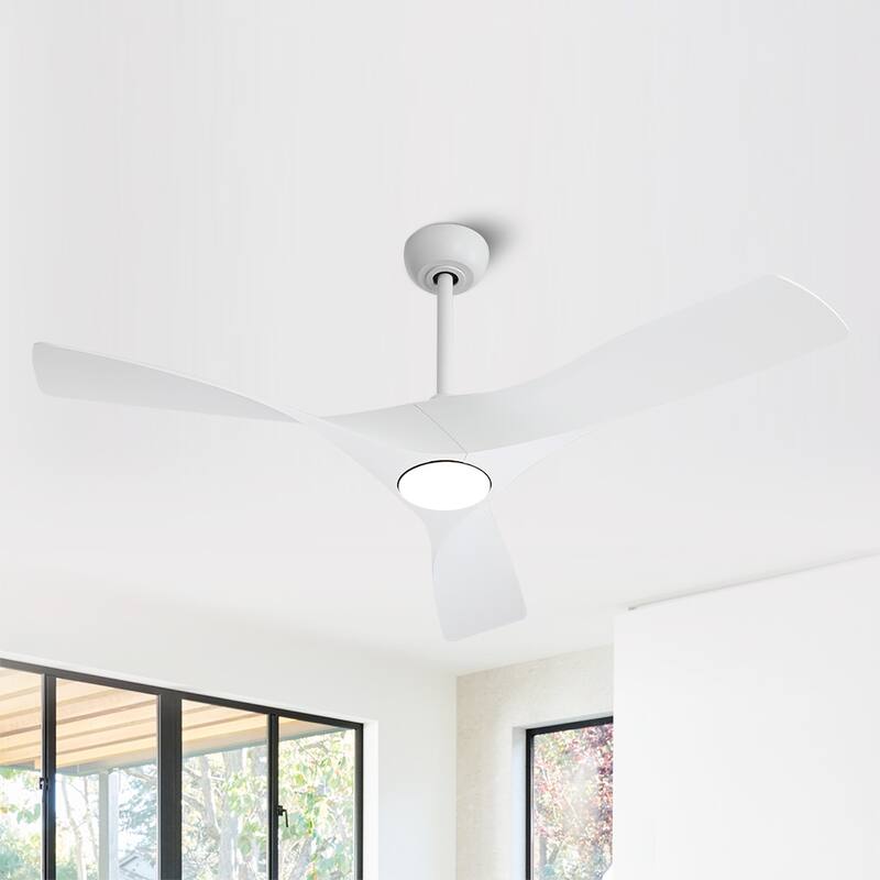 WINGBO 52" Ceiling Fan with Lights and Remote Noiseless Reversible DC Motor - N/A