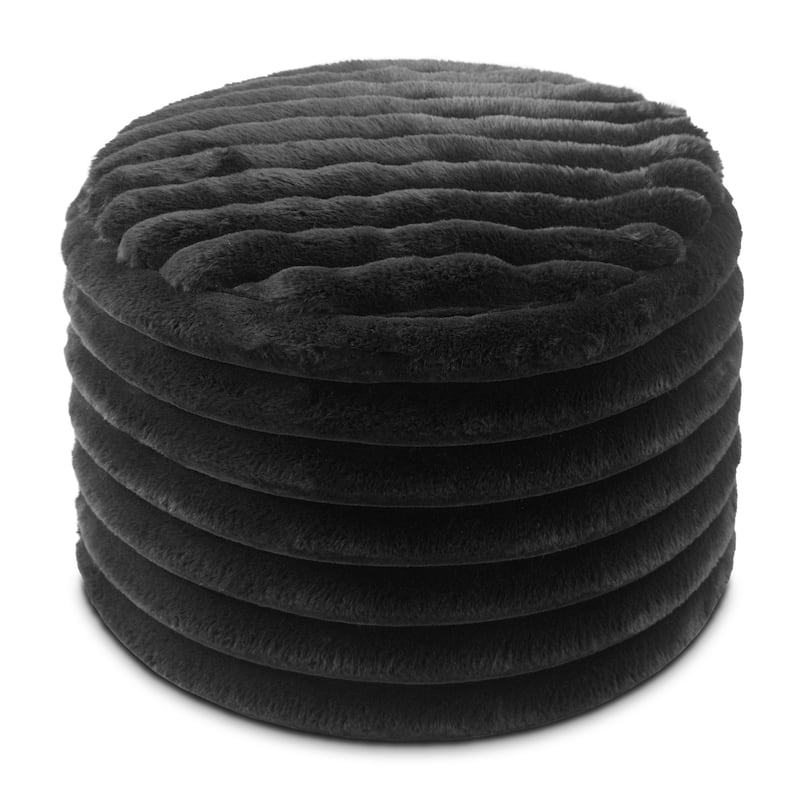 Jaxx Paran Pouf - Fluffy Faux Fur Ottoman for Modern Interior Design