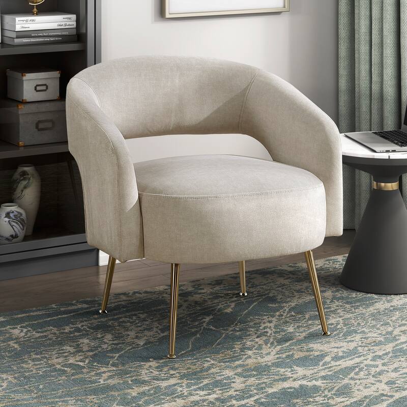 Sonoma 27.5" Velvet Accent Chair - Gold Finish Metal Legs